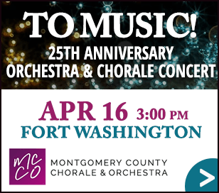 Join the 150-member Montgomery County Chorale and Orchestra as we present our 25th anniversary concert, To Music! During this concert, we will present the world premiere of To Sing and Rejoice, a new work for choir and orchestra by Dr. Rollo Dilworth, Professor of Music at Temple University. In addition, we will perform exciting music by Beethoven, Handel, Melissa Dunphy, Florence Price, Louise Farrenc, and others. You will not want to miss this exhilarating and historic concert! 